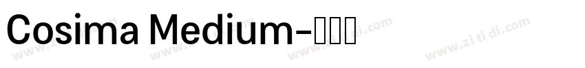 Cosima Medium字体转换